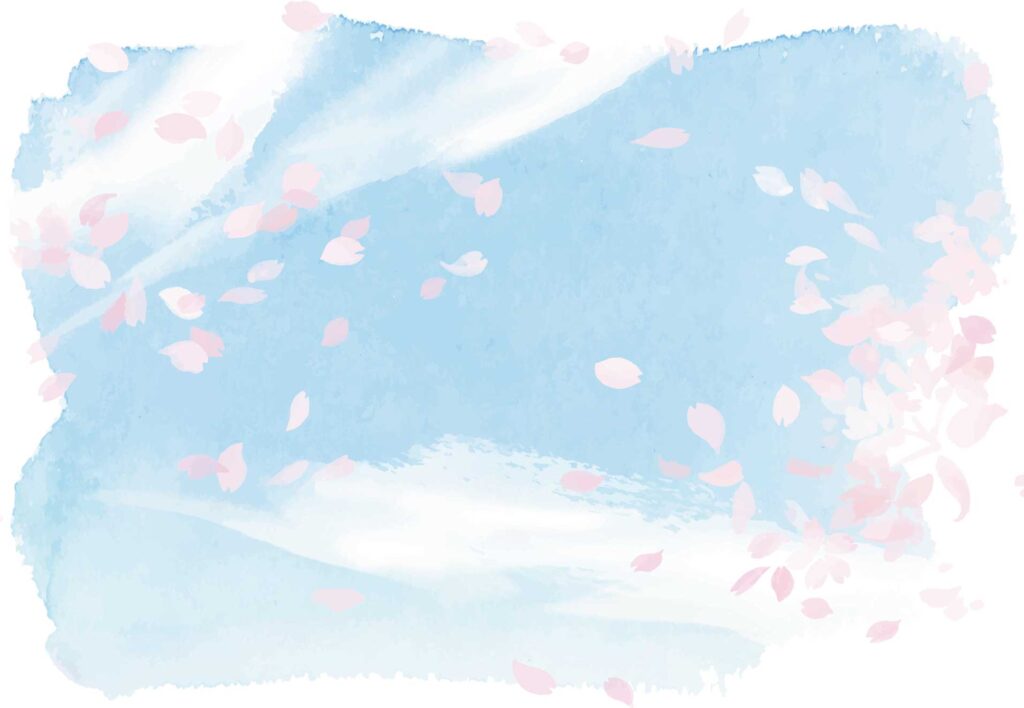 空と桜の背景
